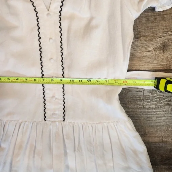 KARL LAGERFELD PARIS Women's Puff-Sleeve Belted A-Line Dress 8 - Picture 7 of 9